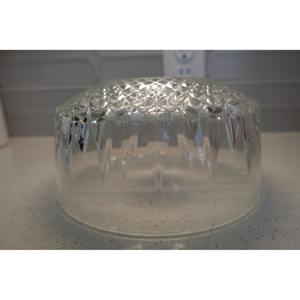 Crystal Starburst Glass Bowl Cut Clear Serving  Bowl Centerpiece‎ Decor - Picture 3 of 9